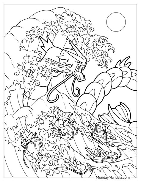 Gyarados Coloring Pages (Free PDF Printables)